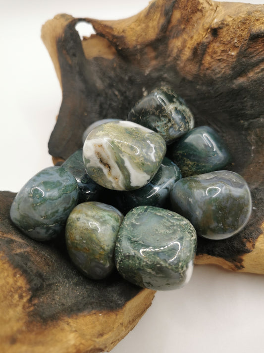 Moss Agate Tumble