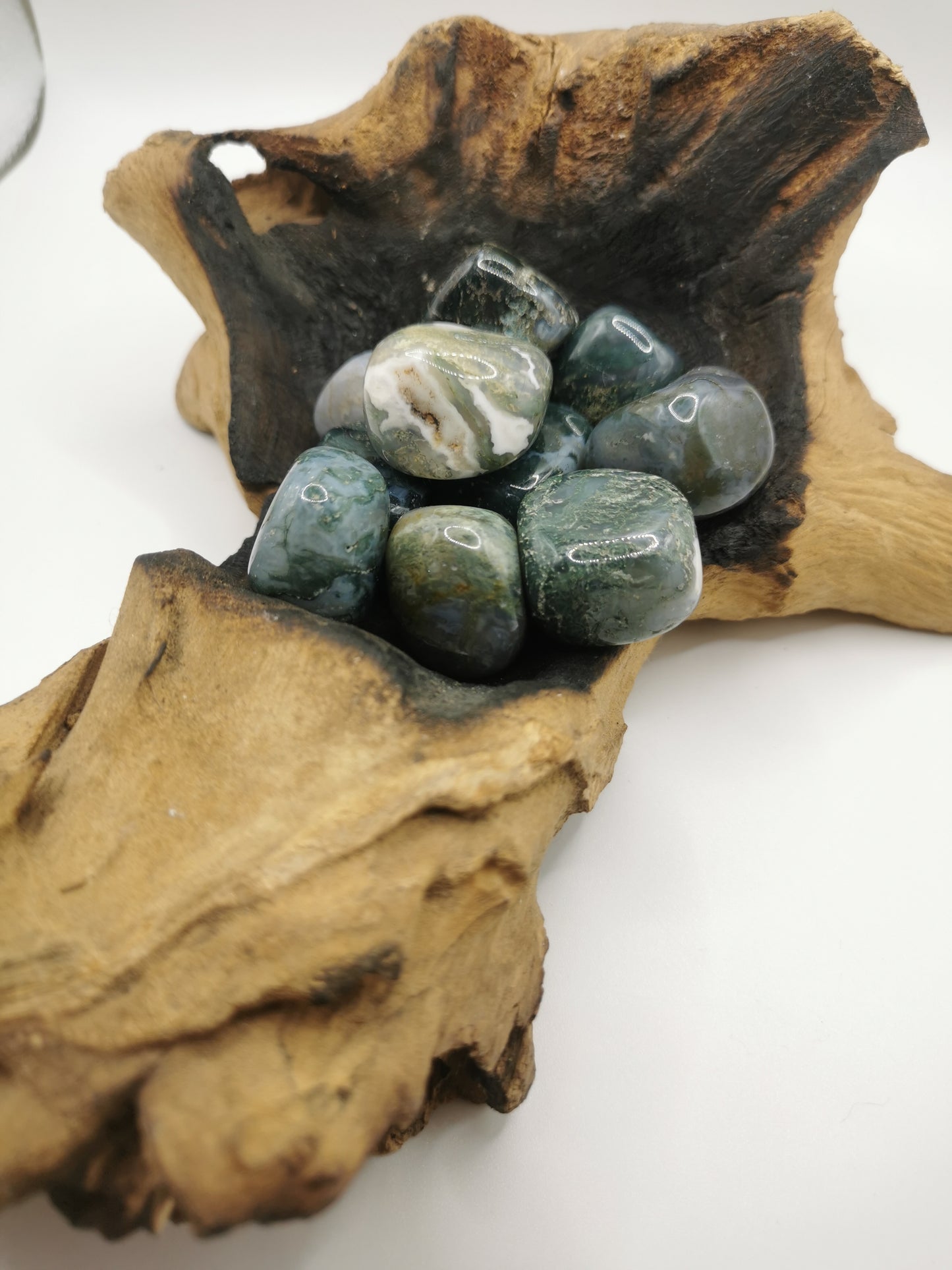 Moss Agate Tumble