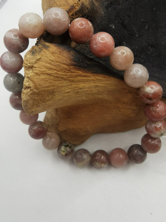 Red Line Agate Bracelet
