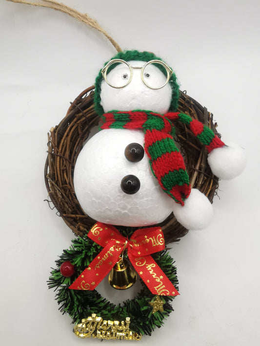 Hanging Snowman Wreath Decoration