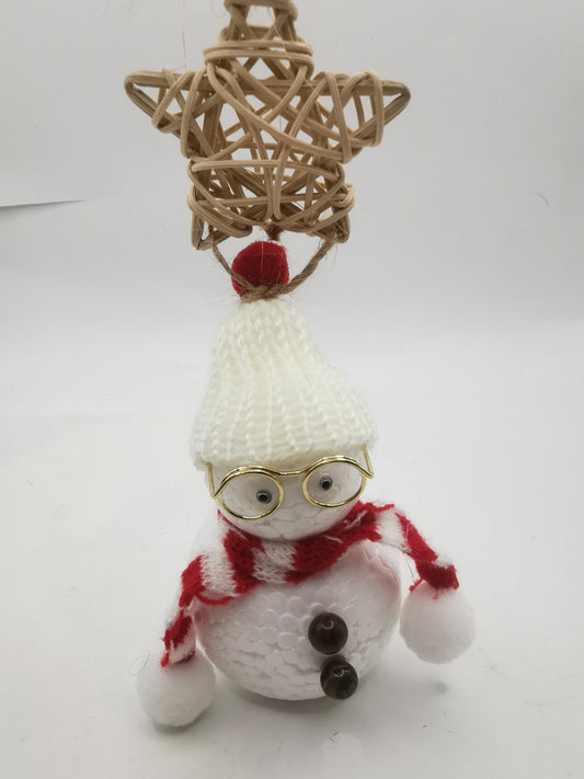 Hanging Snowman & Star Decoration