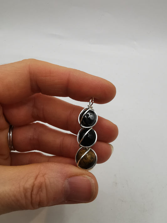 Triple Protection Crystal Bead Pendant