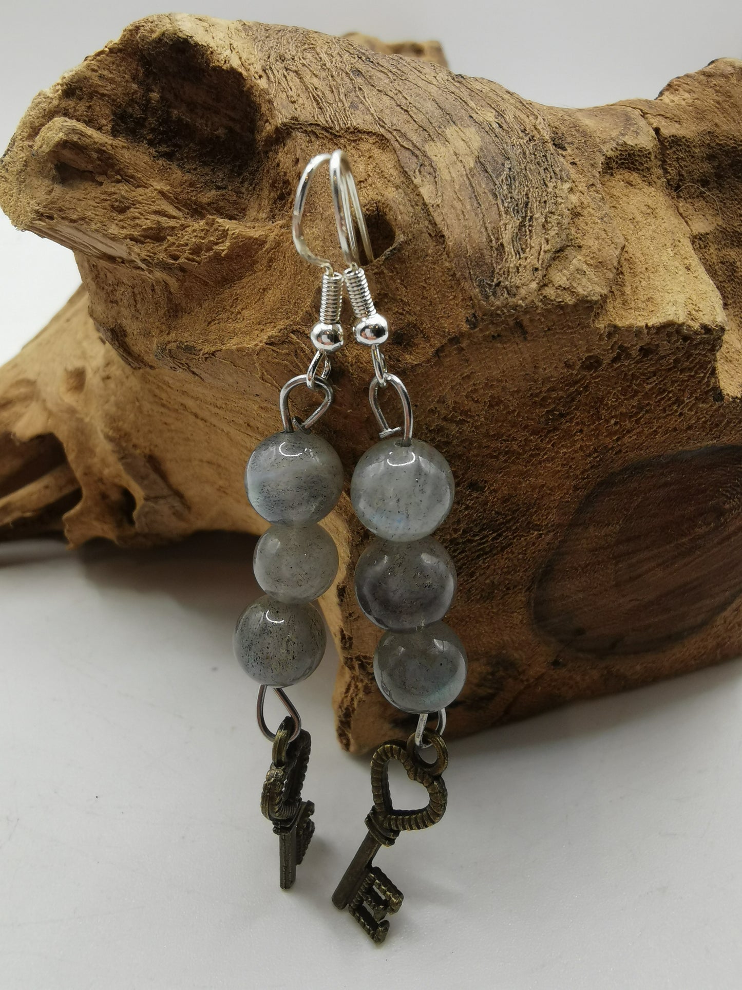Steampunk Labradorite Earrings