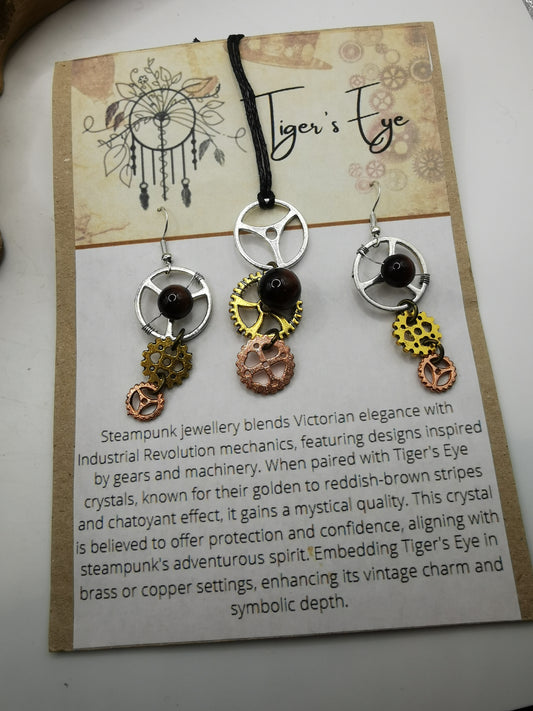 Steampunk Tiger's Eye Set
