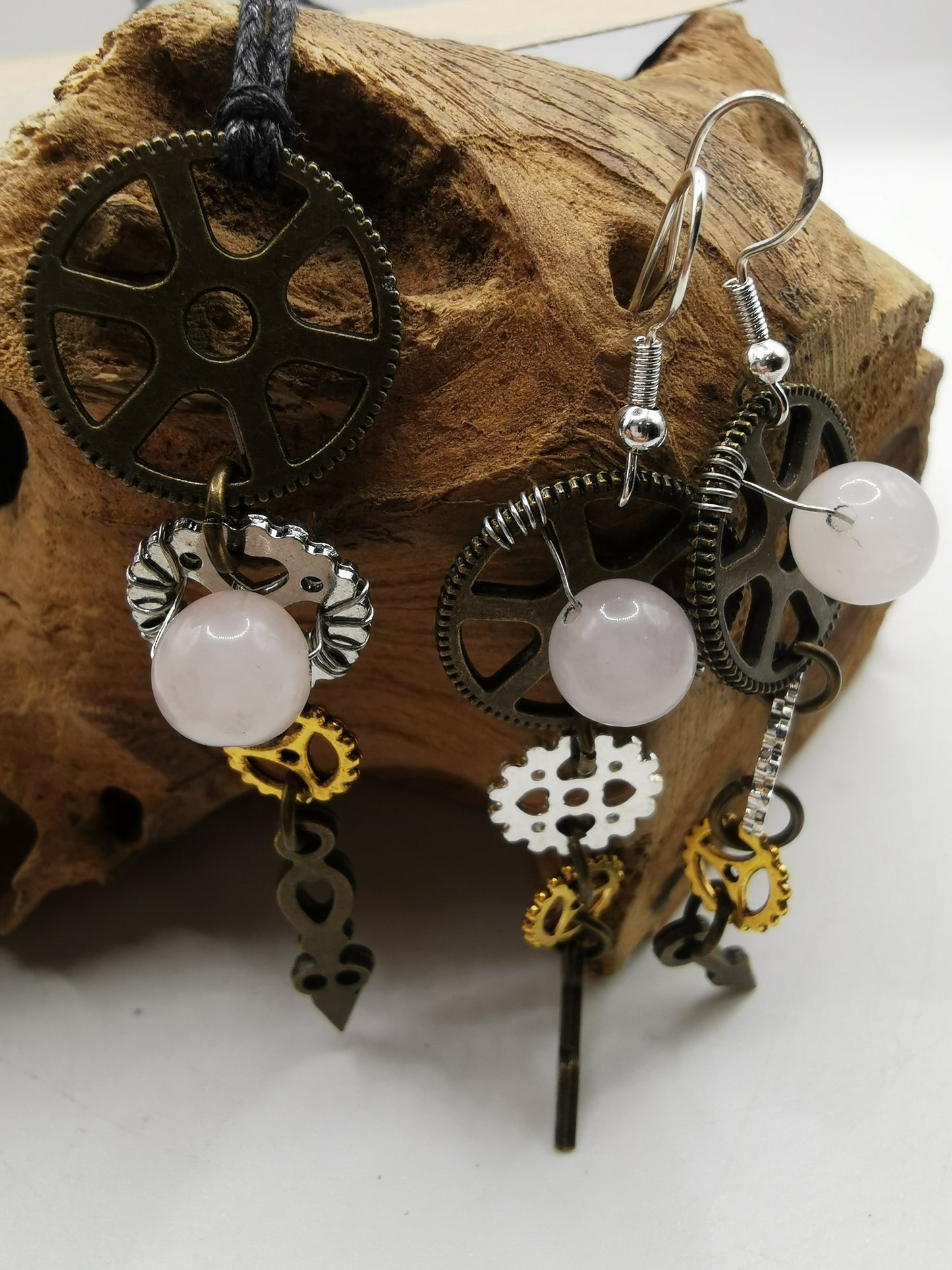 Steampunk Rose Quartz Set