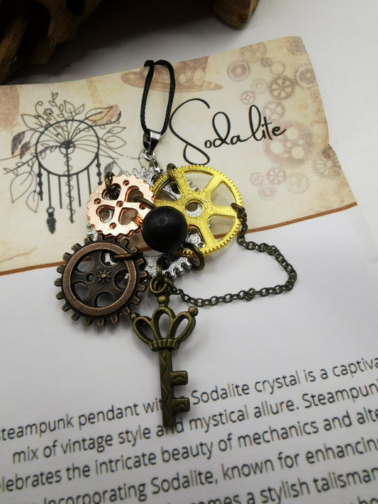 Steampunk Sodalite Pendant
