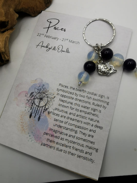 Pisces Zodiac Keyring