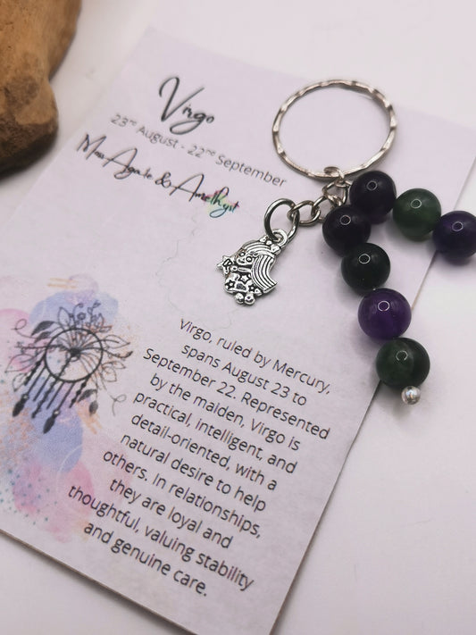 Virgo Zodiac Keyring