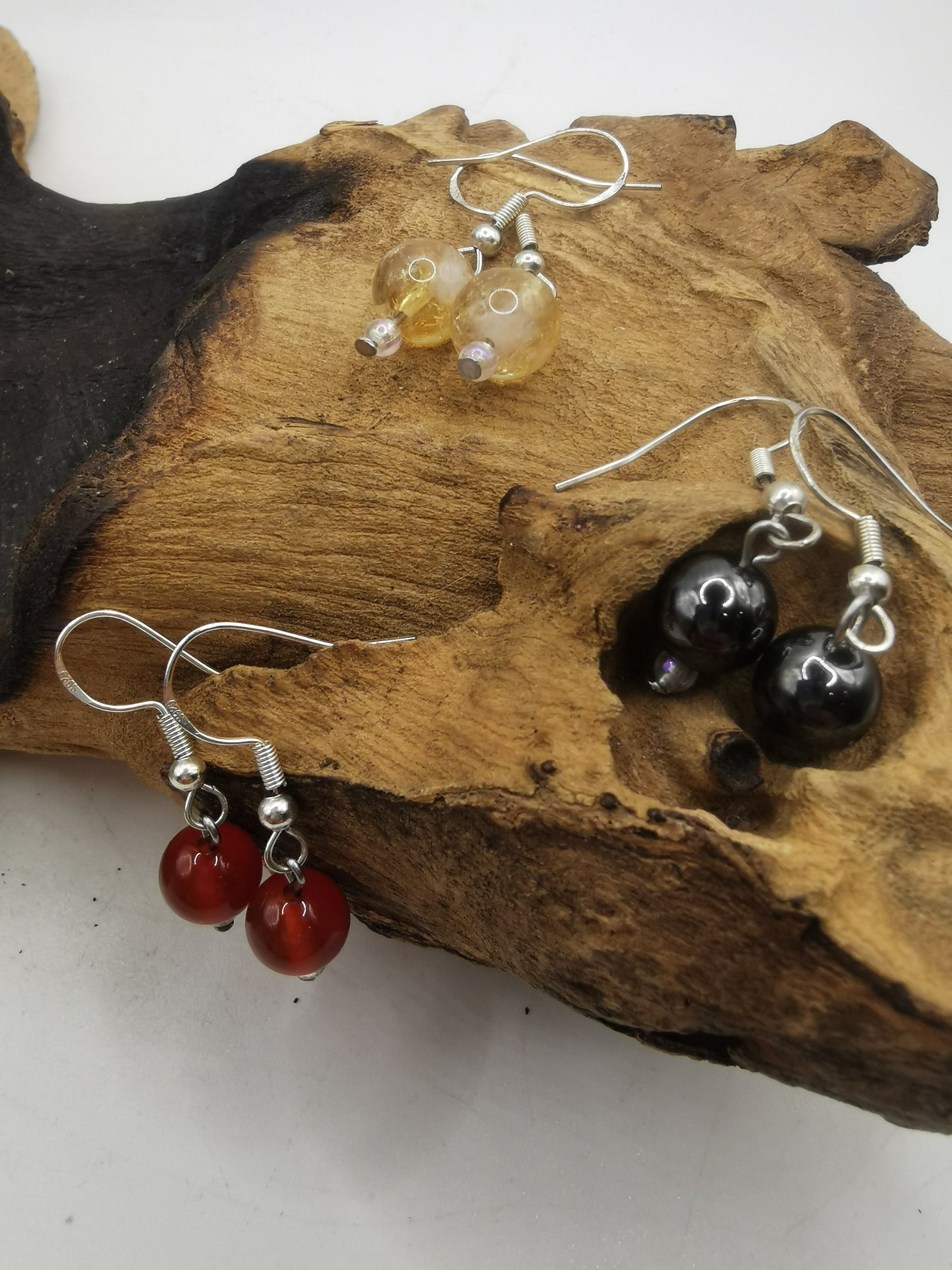 Carnelian Single Bead Earrings