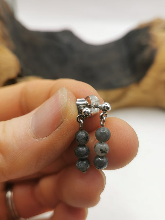 Labradorite Mini Bead Earrings