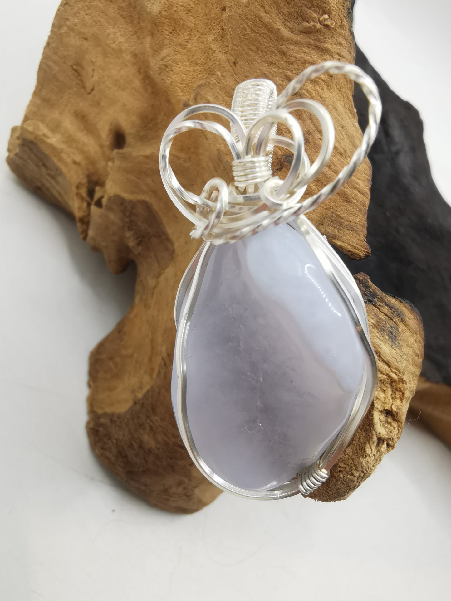 Chalcedony Crystal Pendant