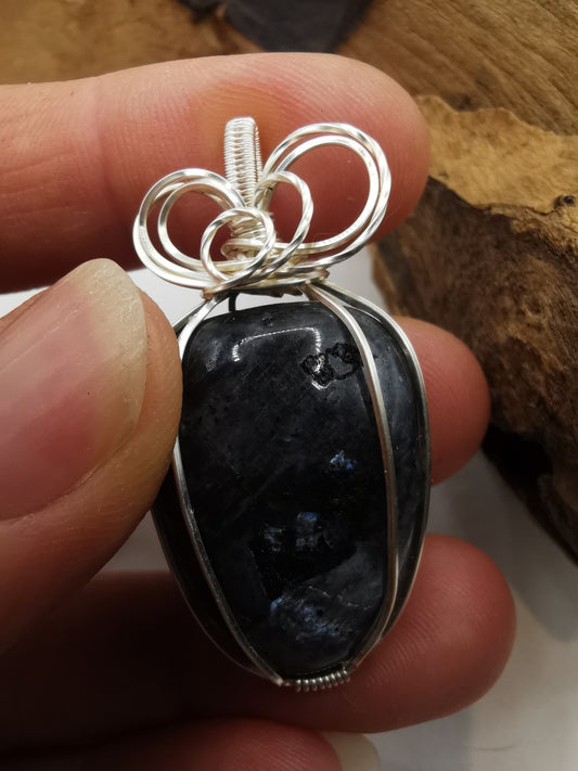 Larvikite Crystal Pendant