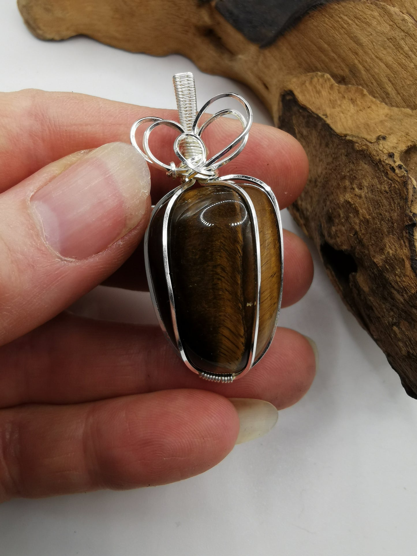 Tigers Eye Crystal Pendant