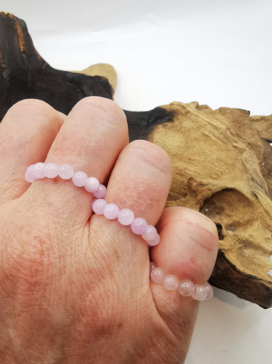 Rose Quartz 4mm Crystal Bead Rings