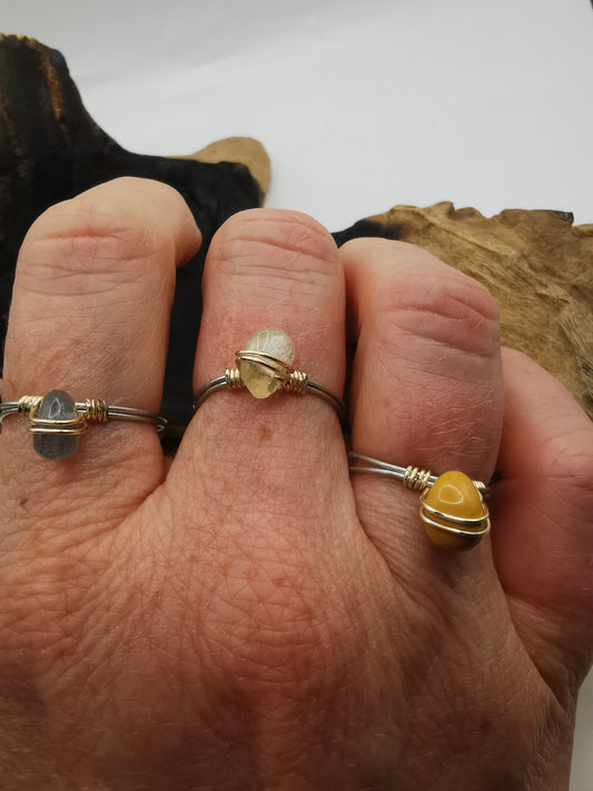 Crystal Chip Rings