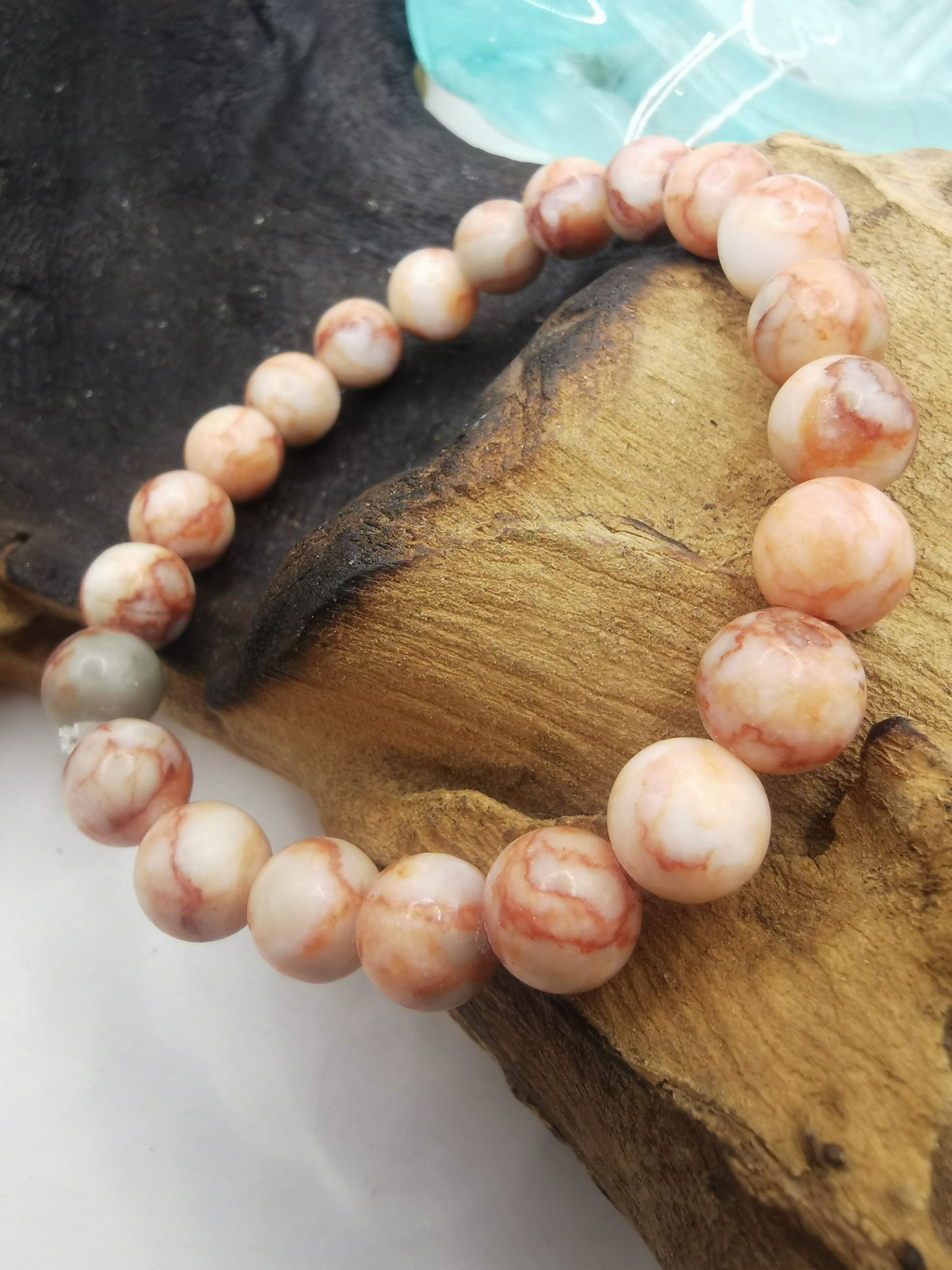 Red Line Agate Bracelet