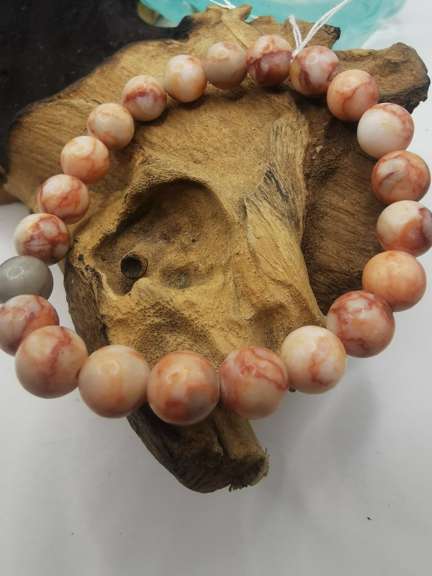 Red Line Agate Bracelet