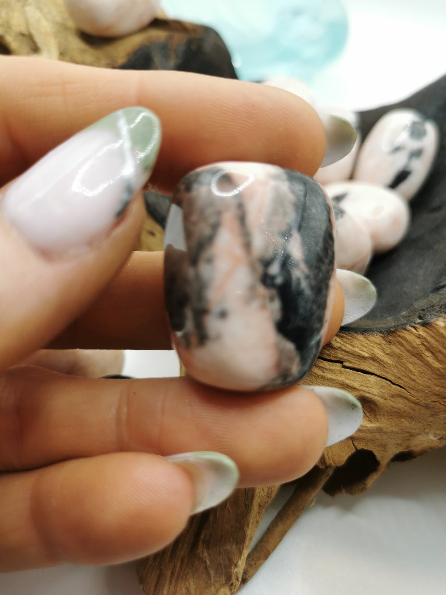 Pink Zebra Jasper Tumble