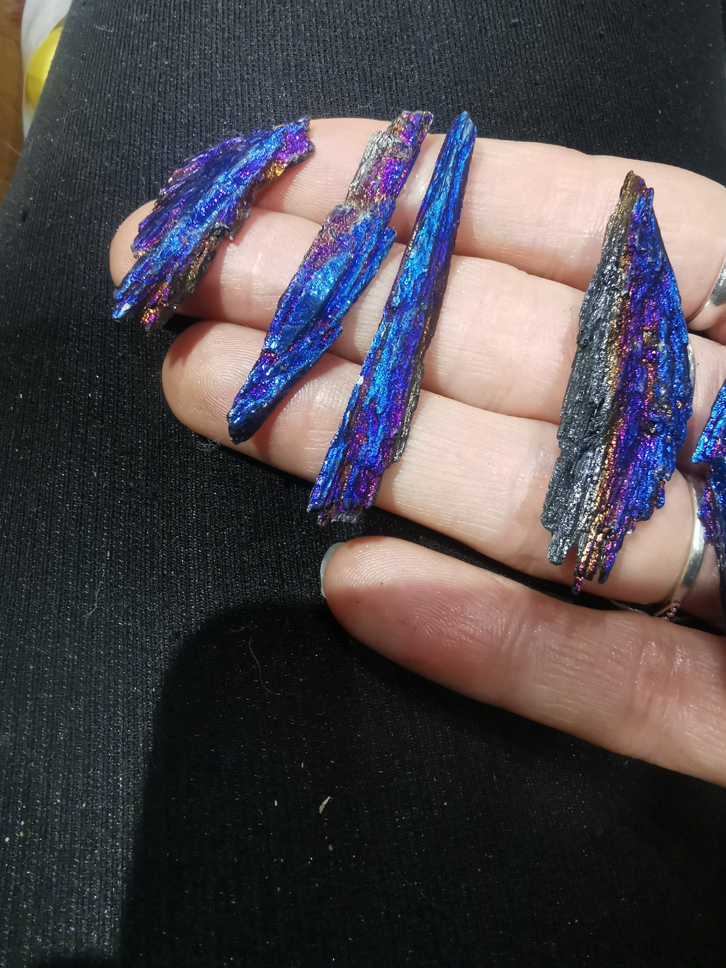 Rainbow Blue Tourmaline Feathers