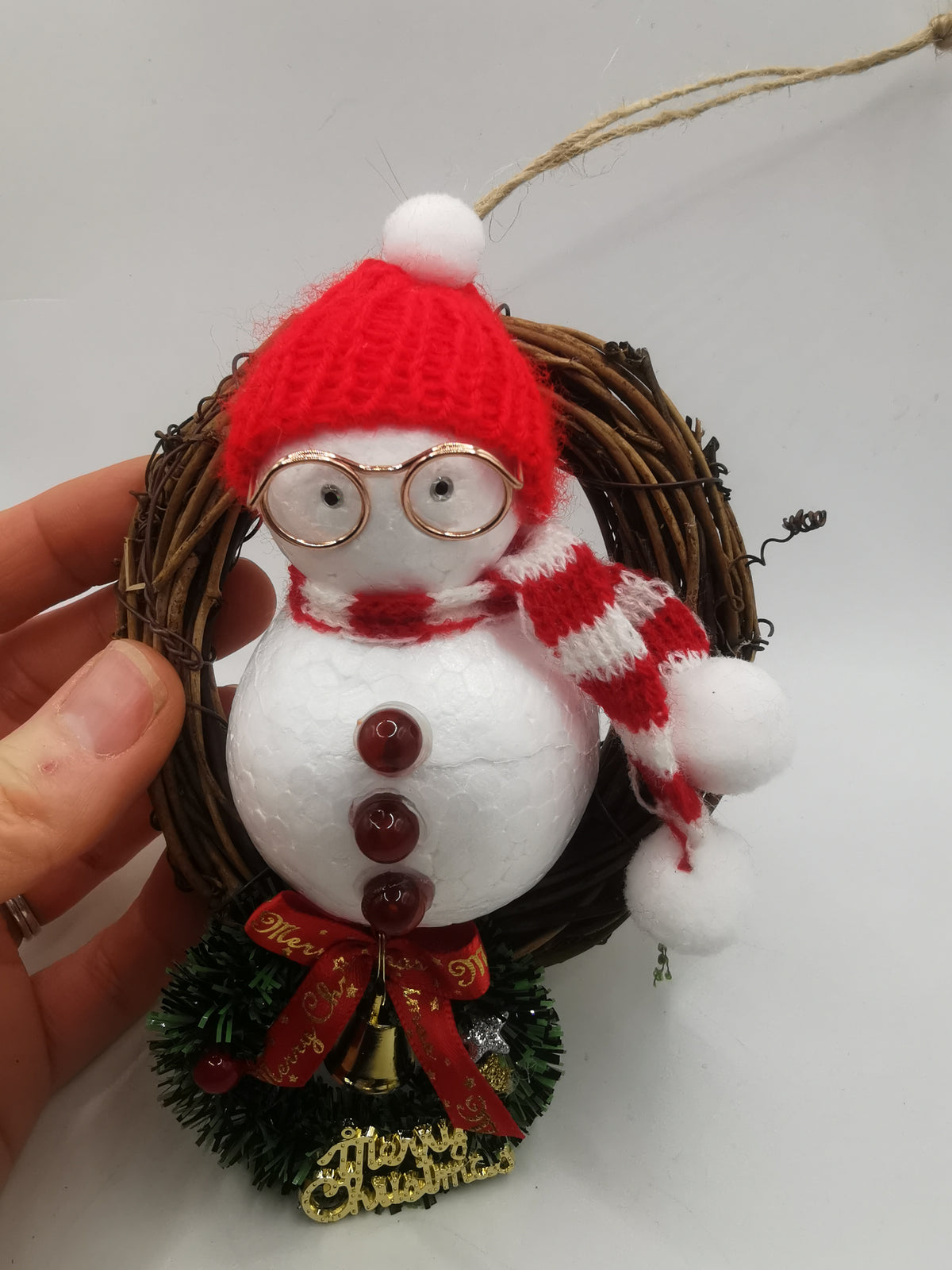 Hanging Snowman Wreath Decoration