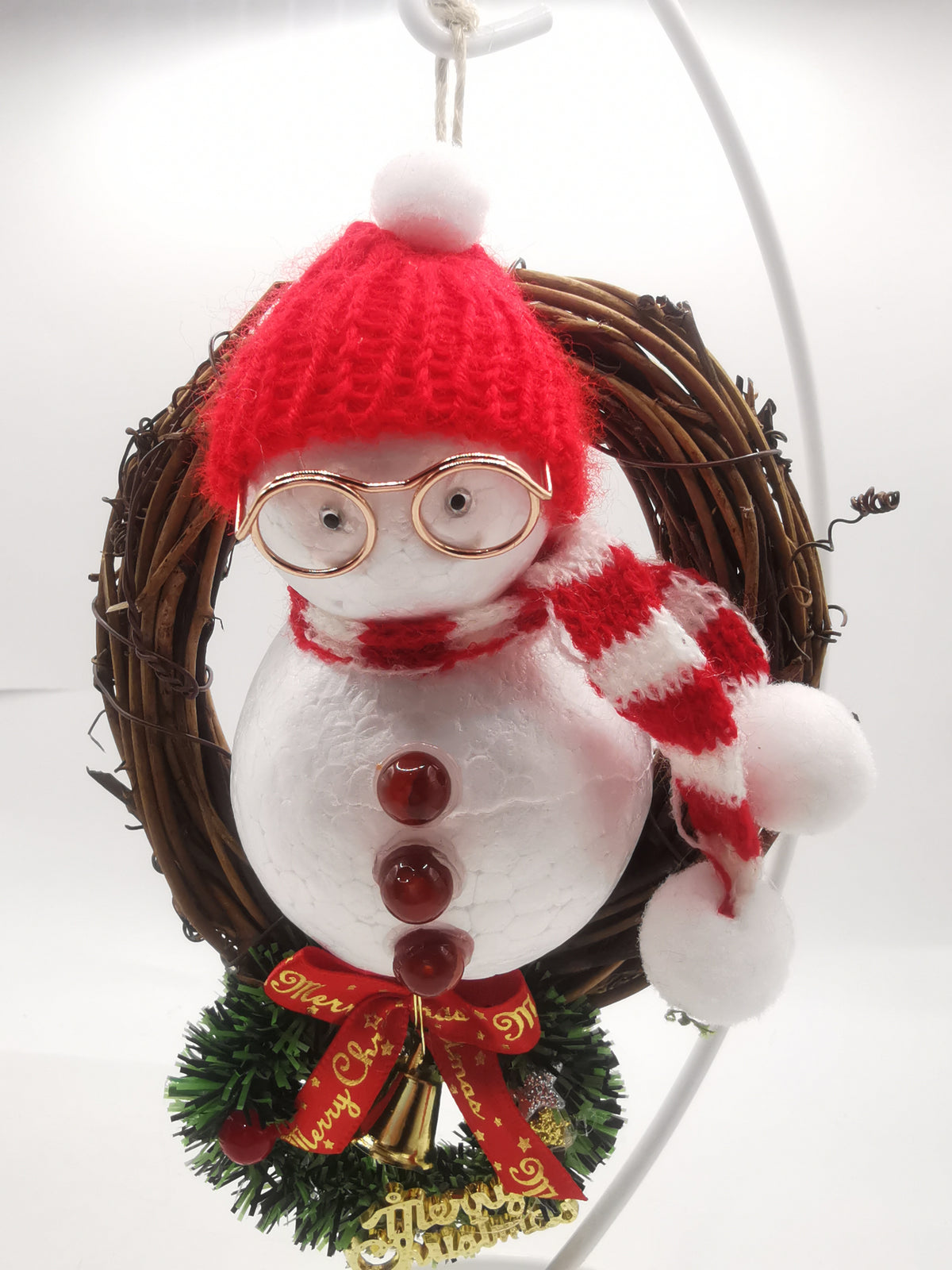 Hanging Snowman Wreath Decoration