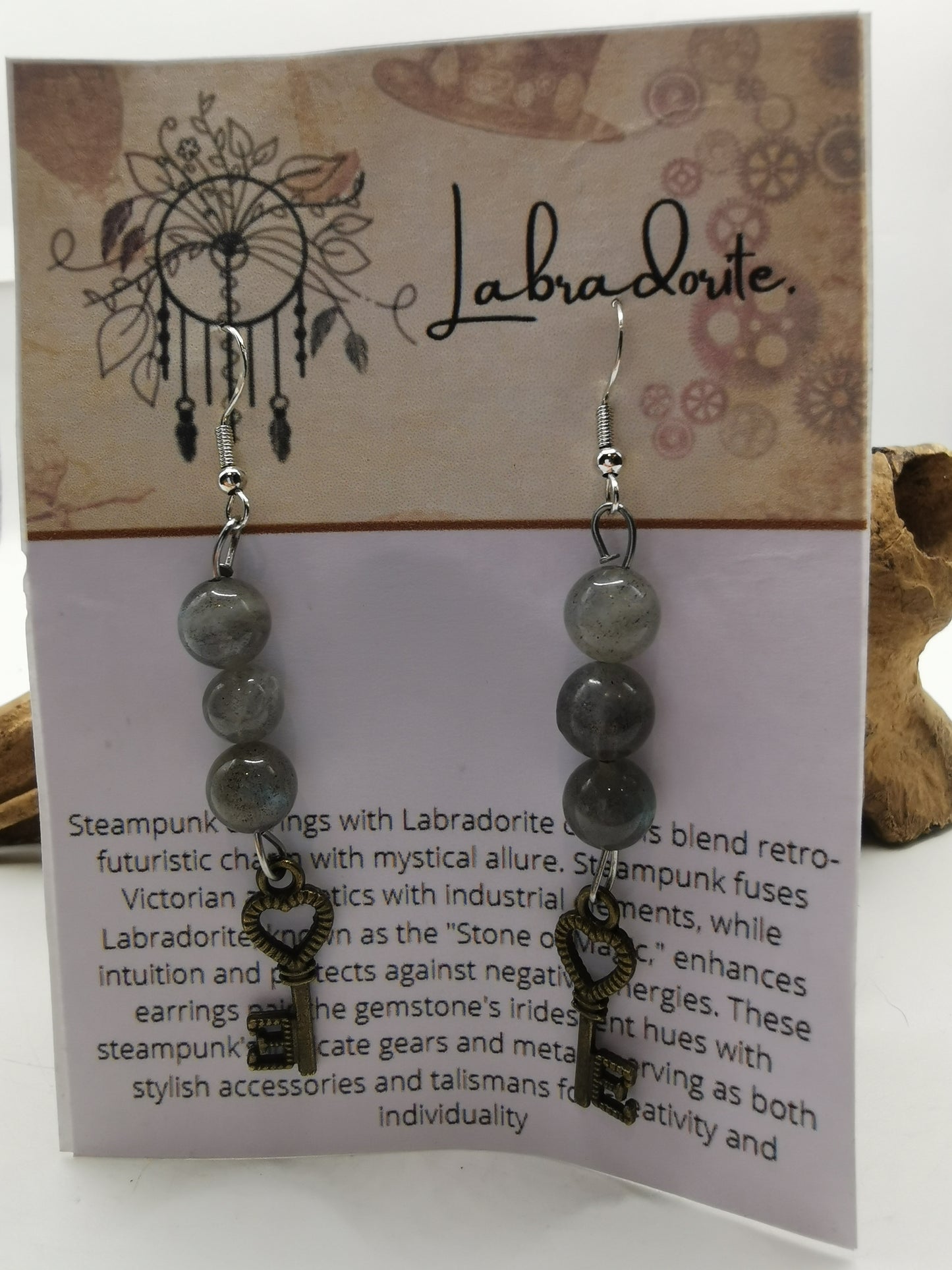 Steampunk Labradorite Earrings