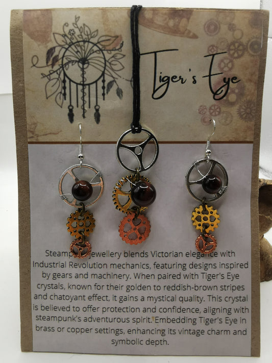 Steampunk Tiger's Eye Set
