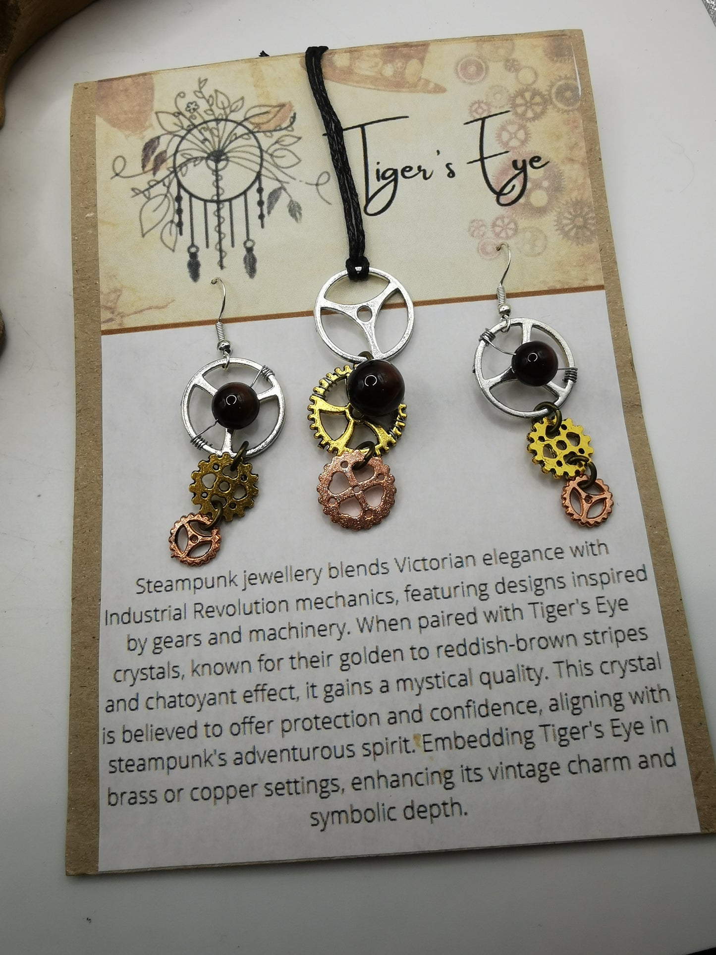 Steampunk Tiger's Eye Set