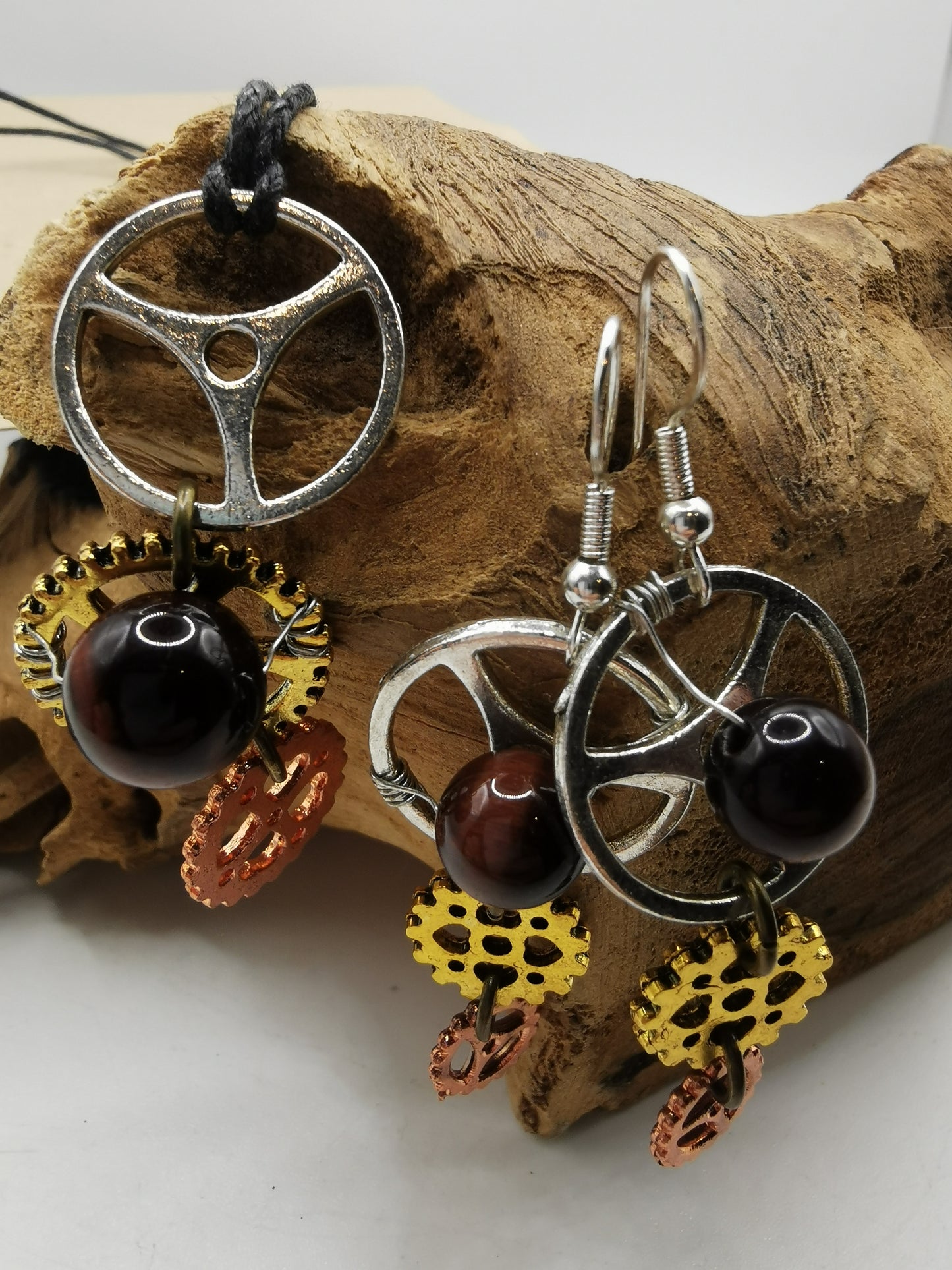 Steampunk Tiger's Eye Set