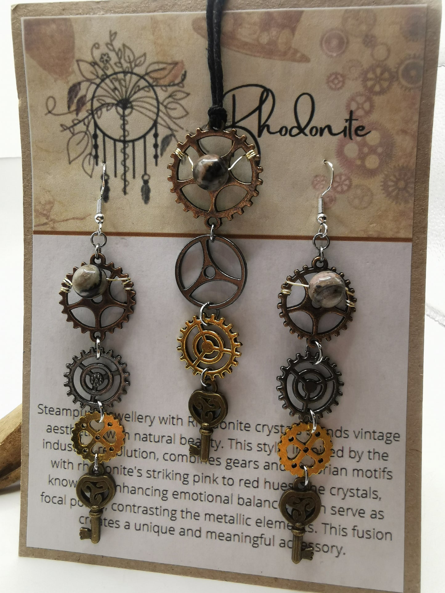 Steampunk Rhodonite Set