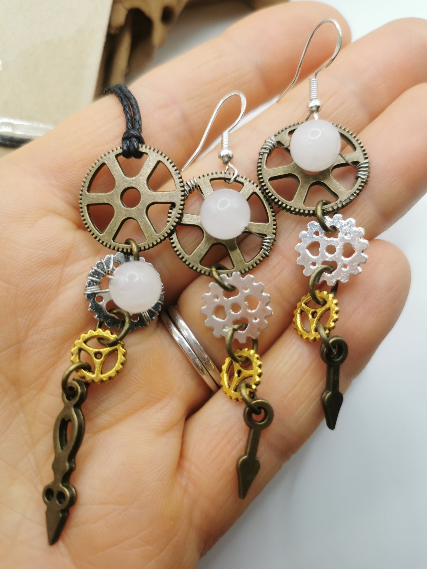 Steampunk Rose Quartz Set