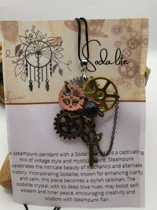 Steampunk Sodalite Pendant