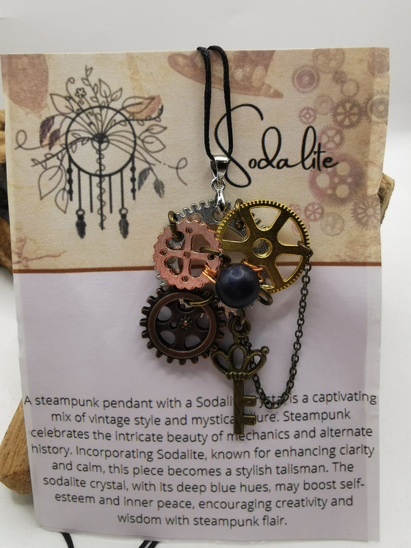 Steampunk Sodalite Pendant