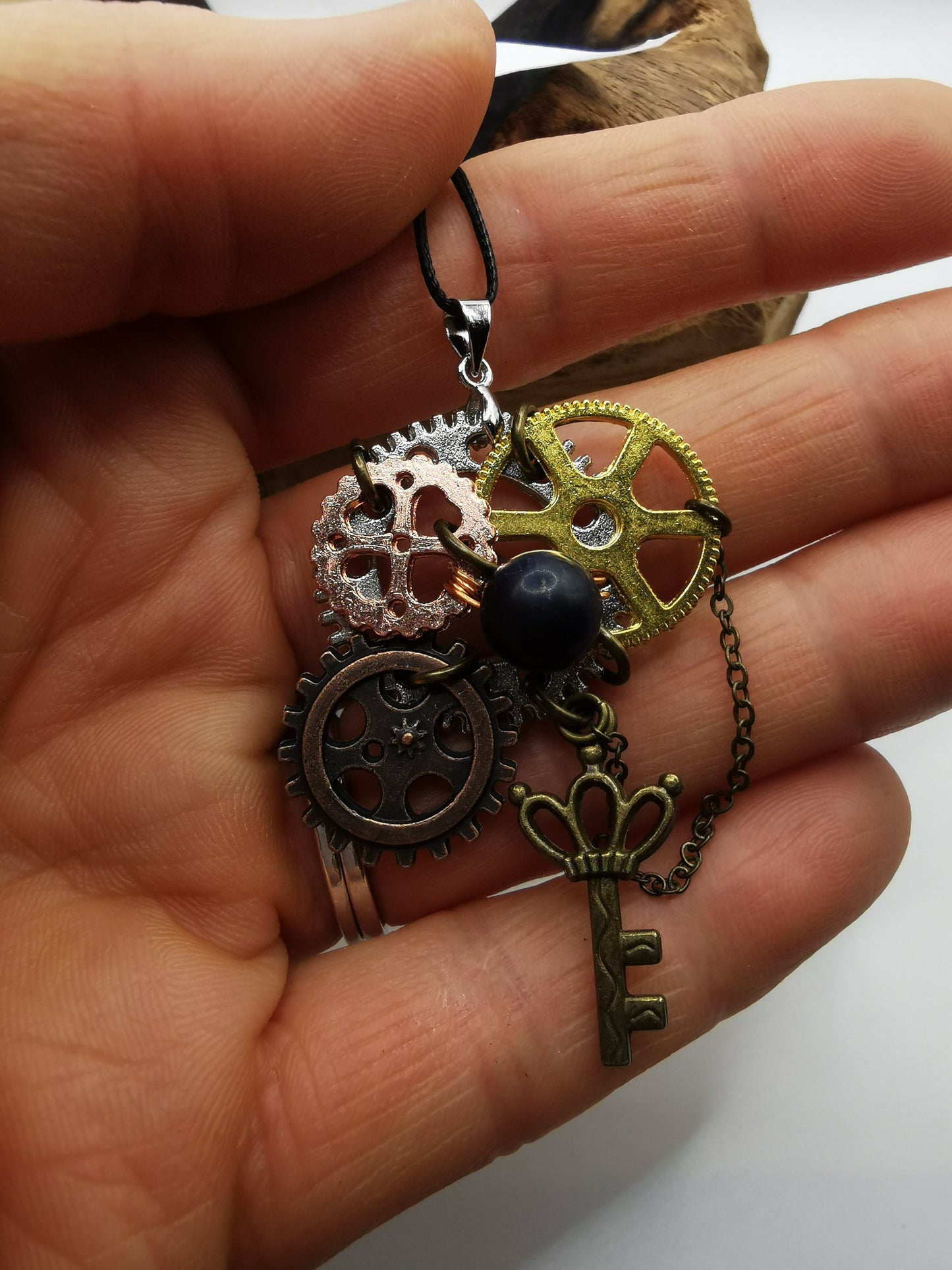 Steampunk Sodalite Pendant