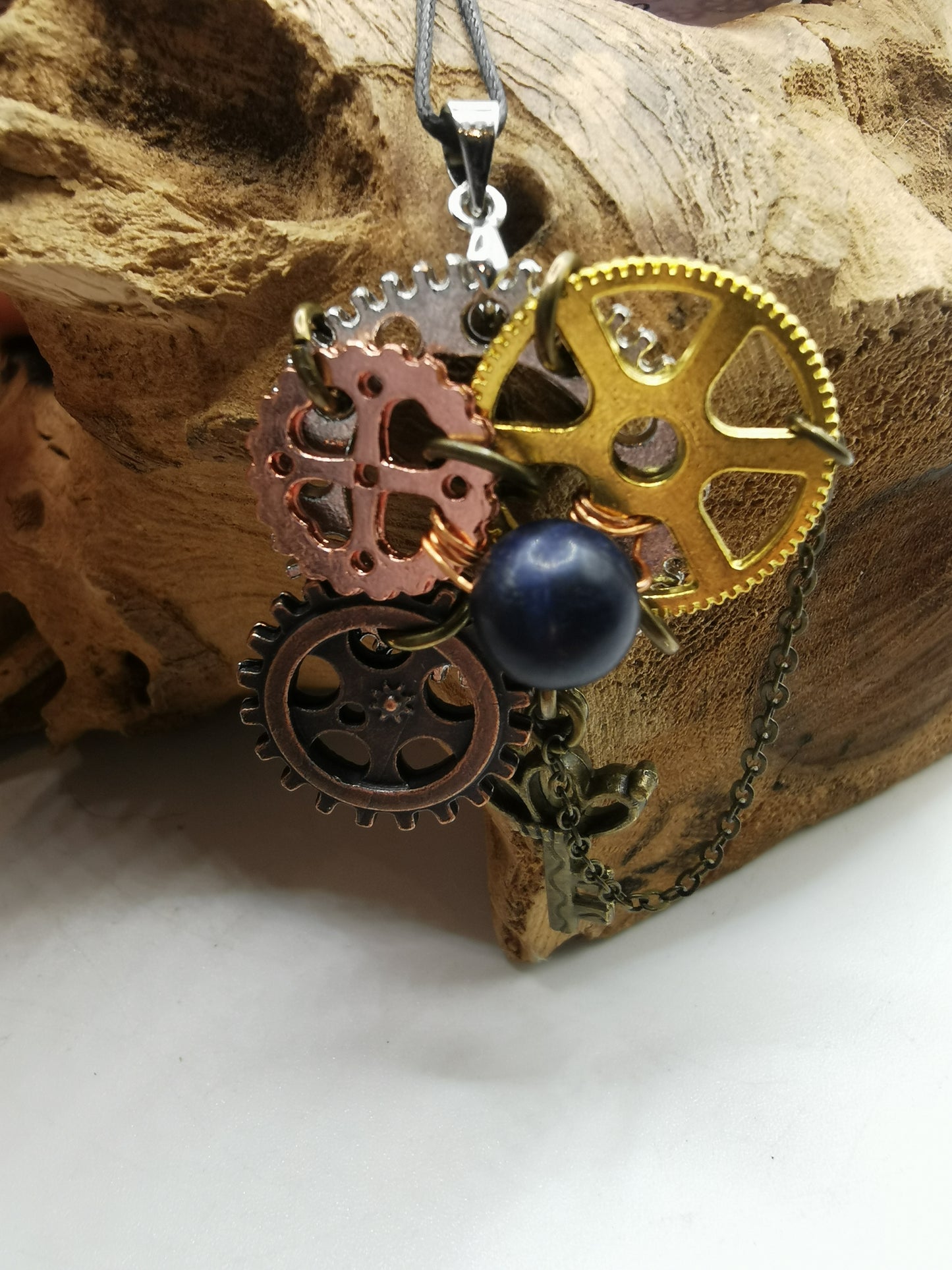 Steampunk Sodalite Pendant
