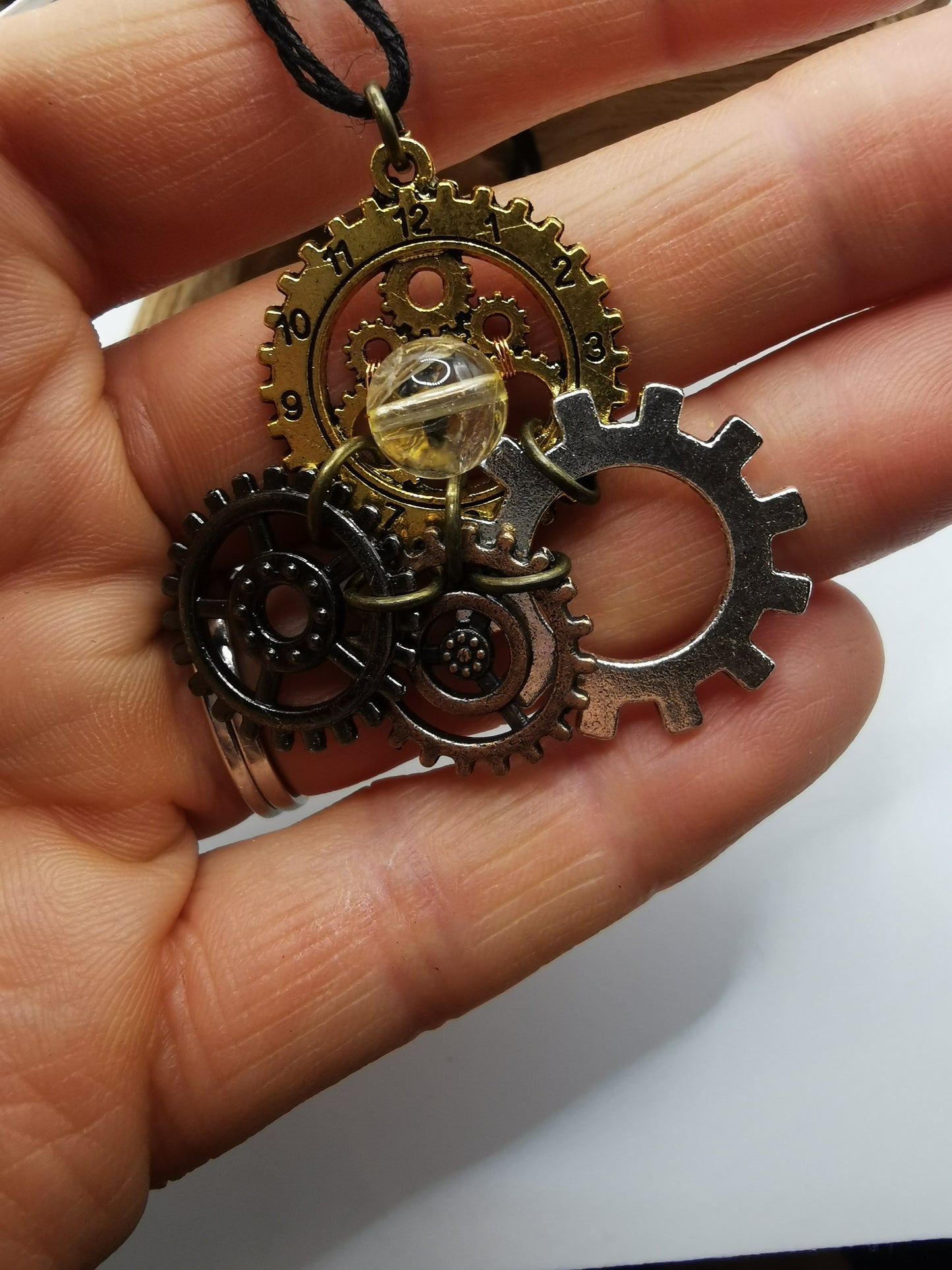 Steampunk Citrine Pendant