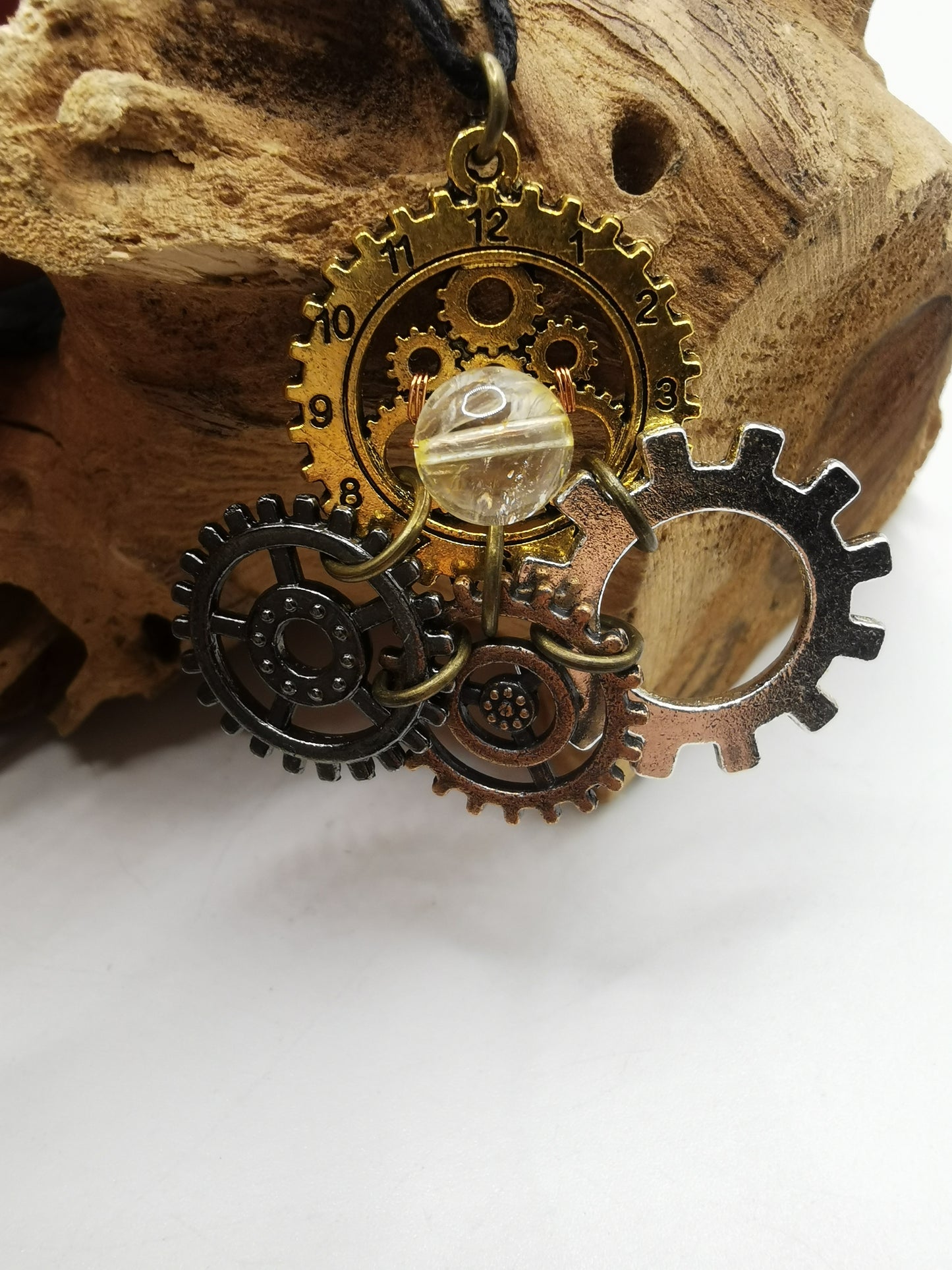 Steampunk Citrine Pendant