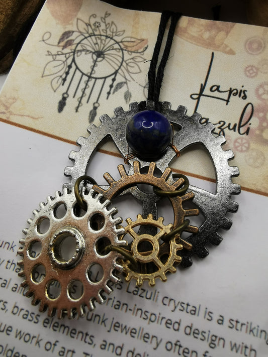 Steampunk Lapis Lazuli Pendant