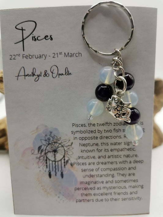 Pisces Zodiac Keyring