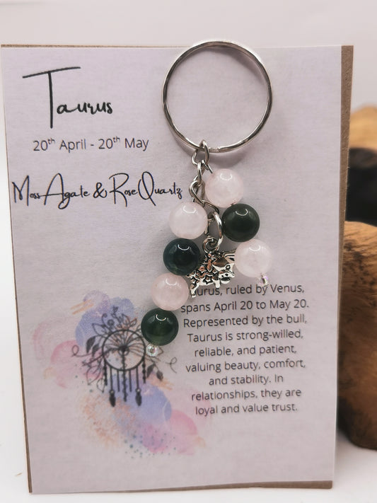 Taurus Zodiac Keyring
