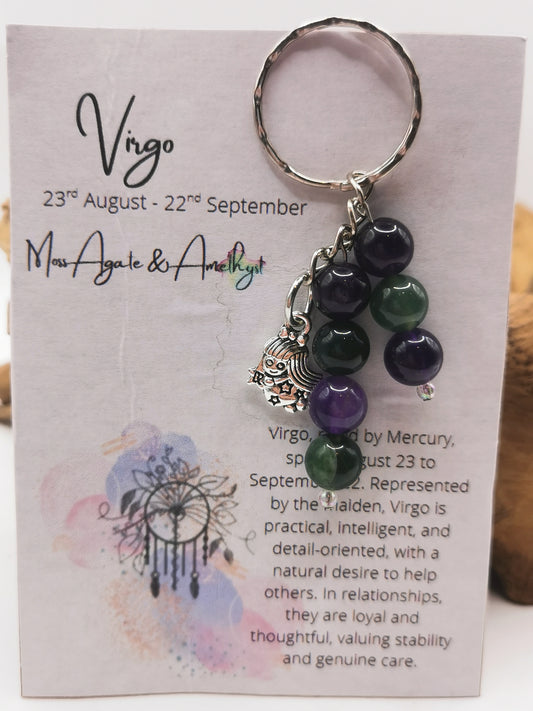 Virgo Zodiac Keyring