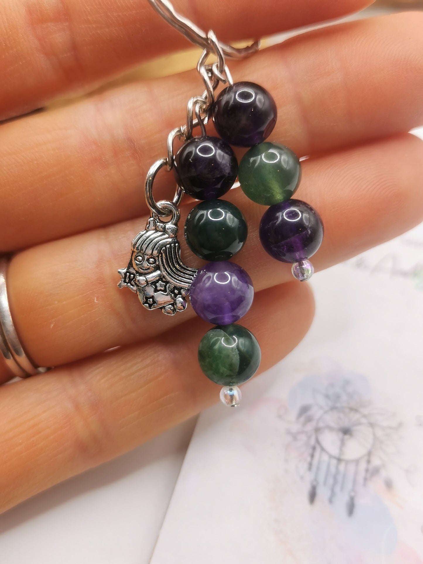 Virgo Zodiac Keyring