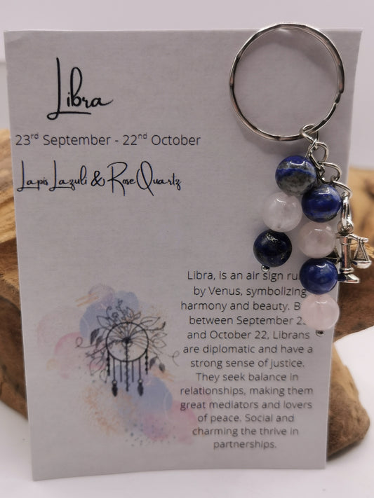 Libra Zodiac Keyring
