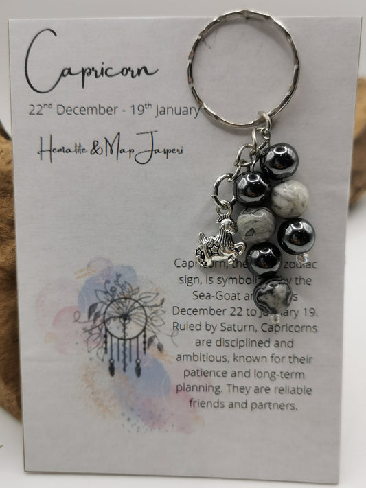 Capricorn Zodiac Keyring