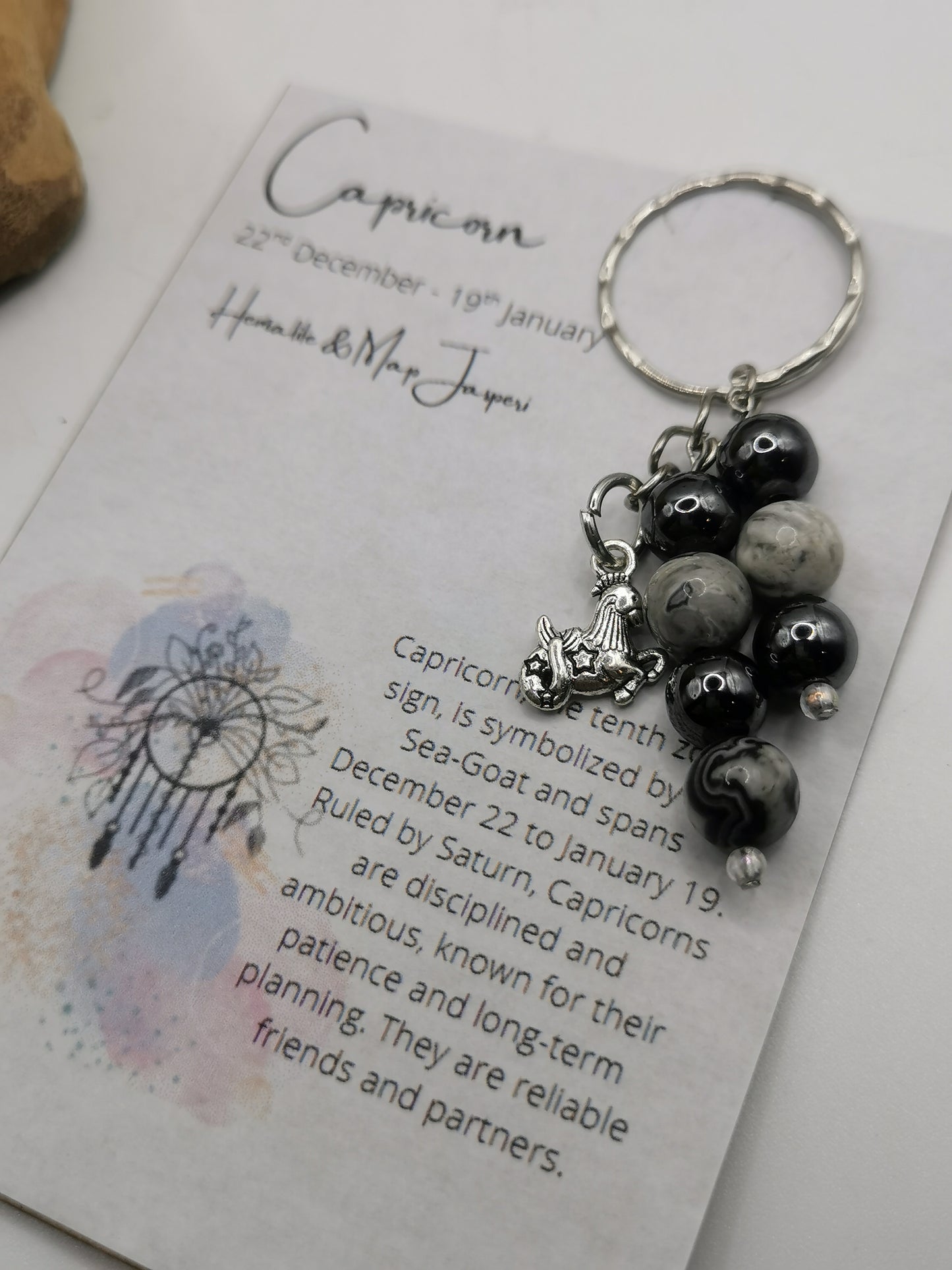 Capricorn Zodiac Keyring
