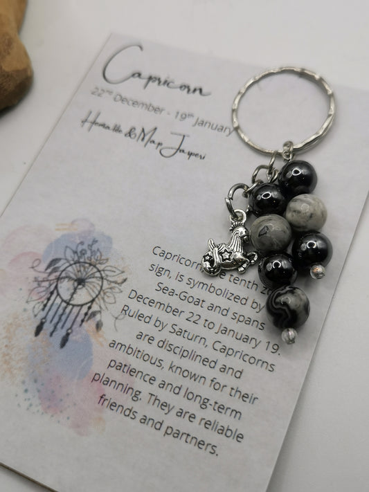Capricorn Zodiac Keyring