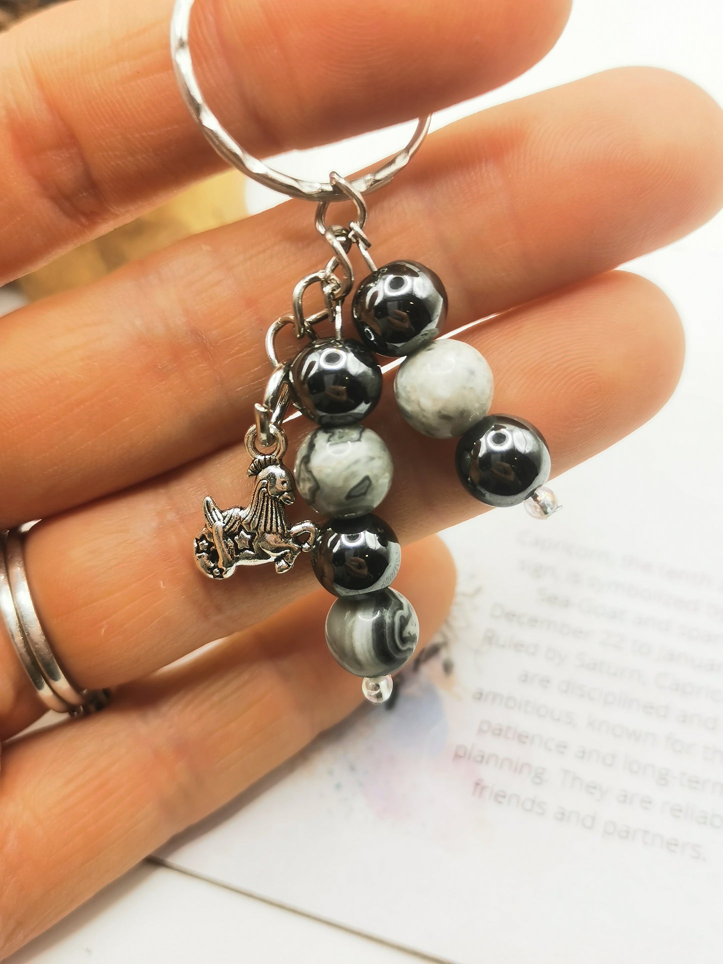 Capricorn Zodiac Keyring