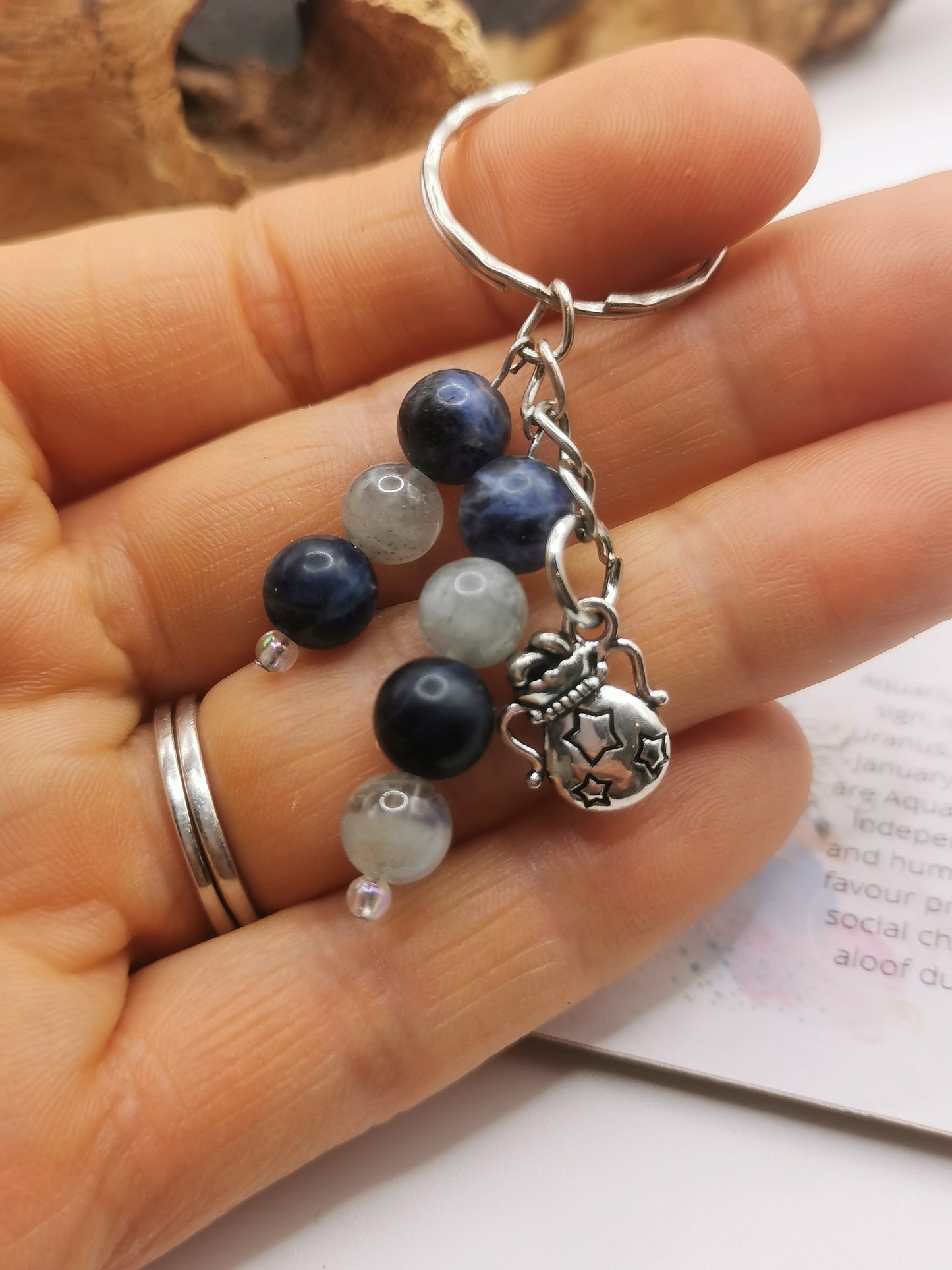 Aquarius Zodiac Keyring