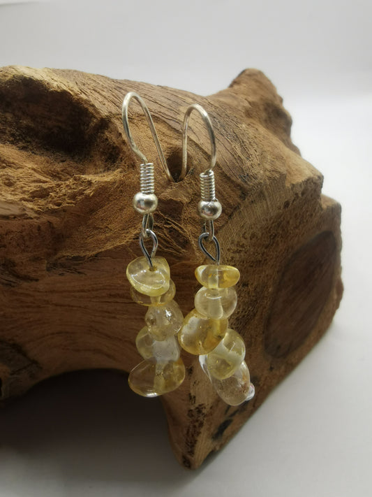 Citrine Crystal Chip Earrings