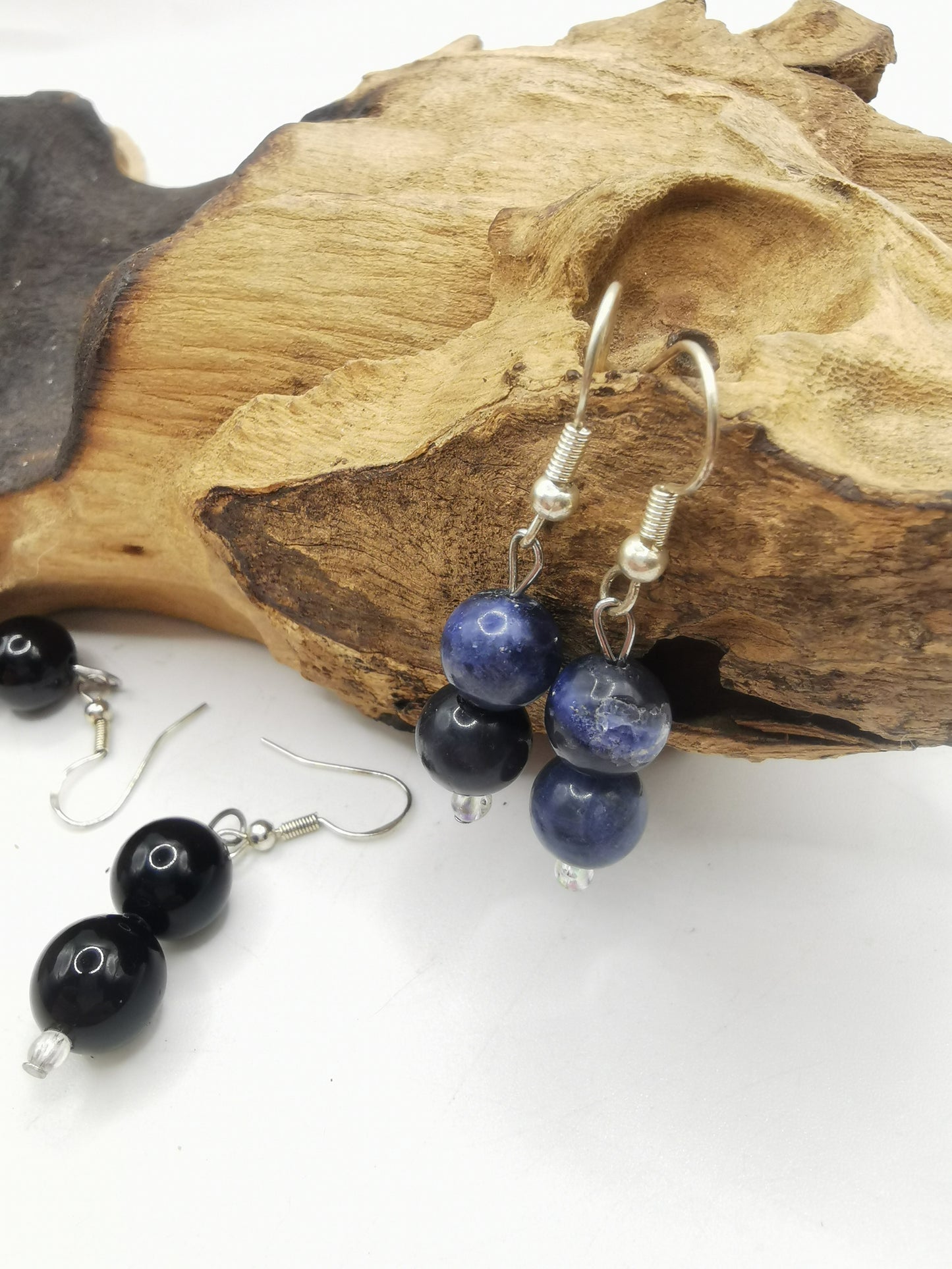 Sodalite Double Bead Earrings